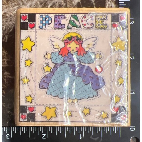 Penny Black 1994 Peace Quilter Rubber Stamp Wood-Mounted 191F - Picture 1 of 6